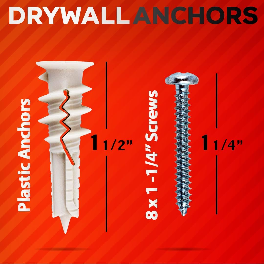 CrimsonMark 120pc Drywall Anchor Kit - Alternate angle