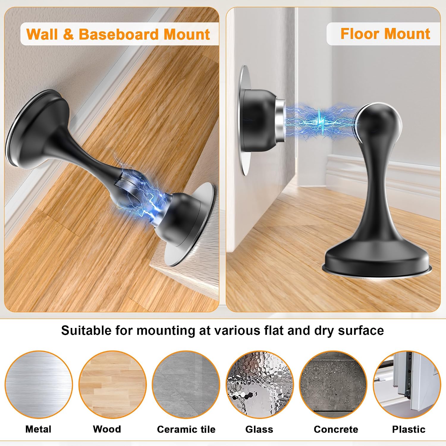 Crosize Magnetic Door Stoppers 2-Pack - Close-up