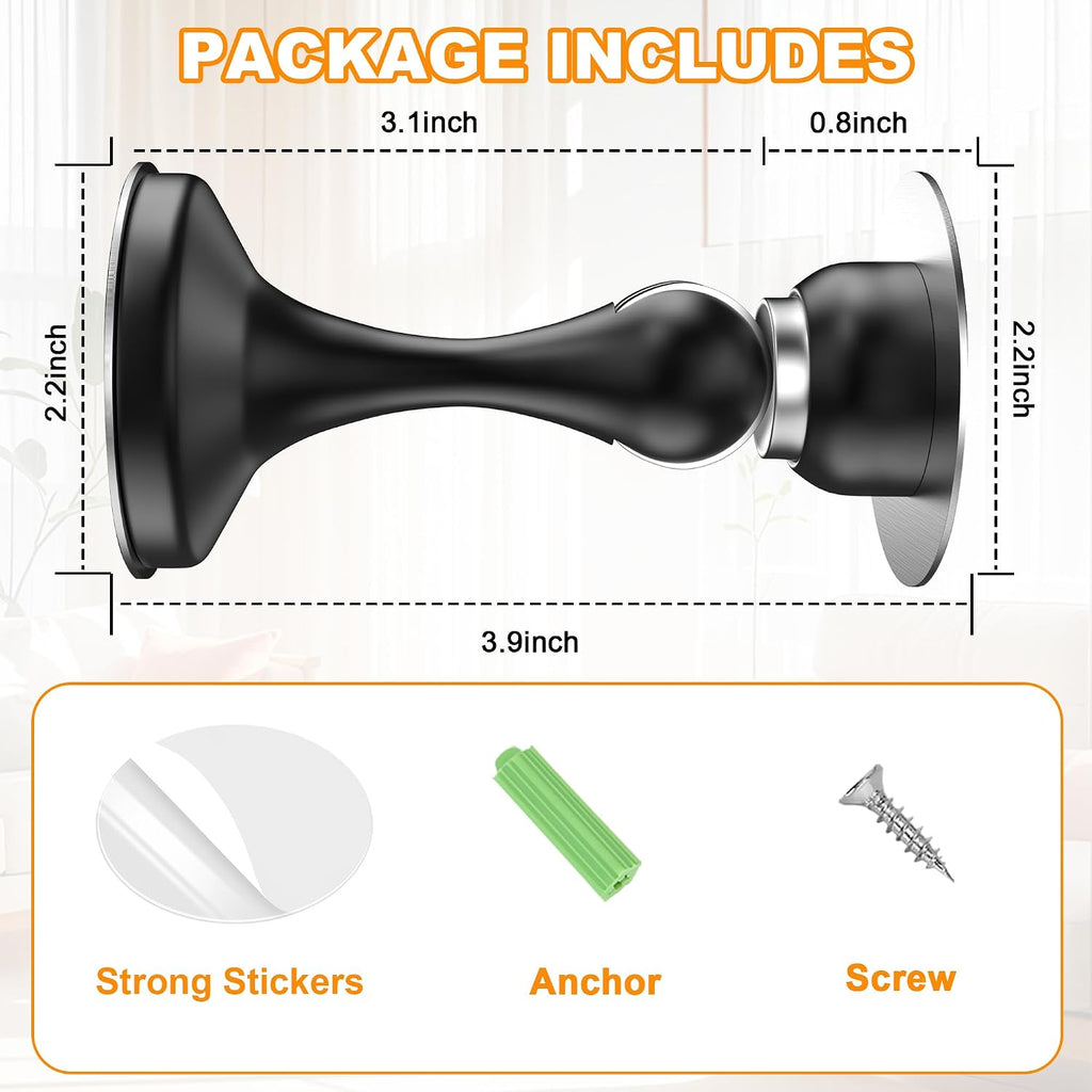 Crosize Magnetic Door Stoppers 2-Pack - Size reference