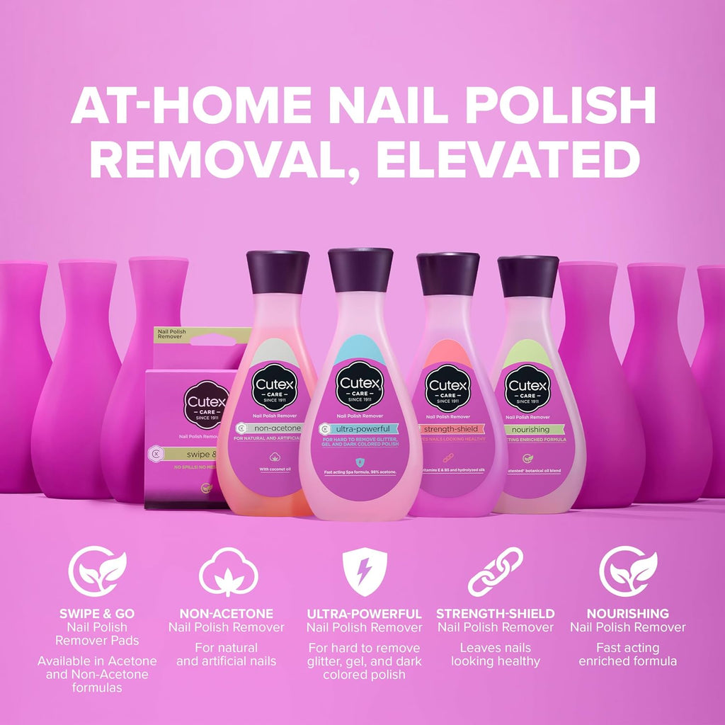 Cutex Gel Nail Polish Remover 6.76oz - In use
