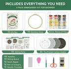 Cyanfour Beginner Embroidery Kit - Detail view