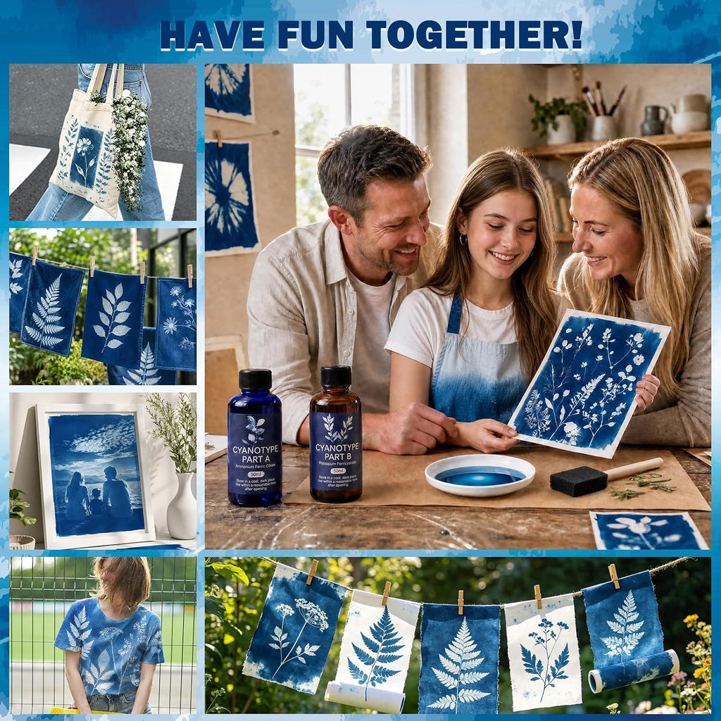 Witoror Cyanotype Sun Printing Kit - In use