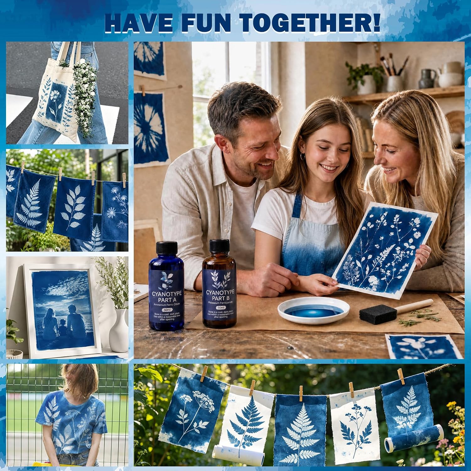 Witoror Cyanotype Sun Printing Kit - In use