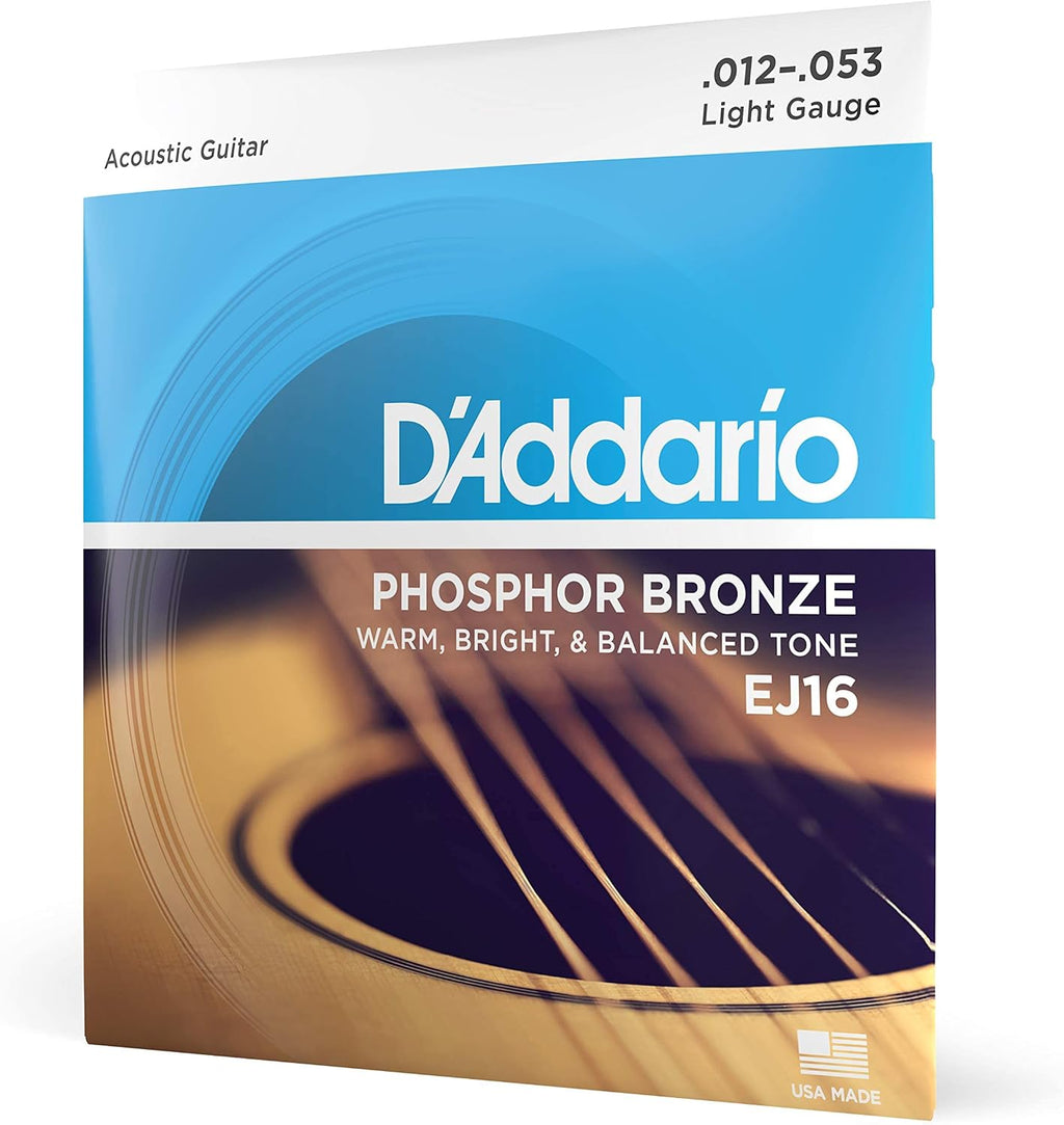 D'Addario EJ16 Acoustic Guitar Strings, Light 12-53