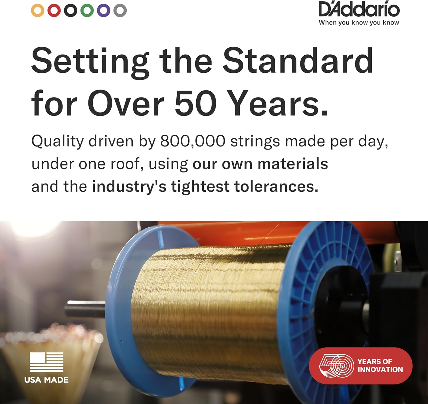 D'Addario EJ16 Acoustic Guitar Strings, Light 12-53 - Size reference