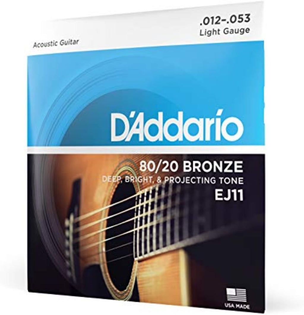 D'Addario EJ11 80/20 Bronze Guitar Strings 12-53