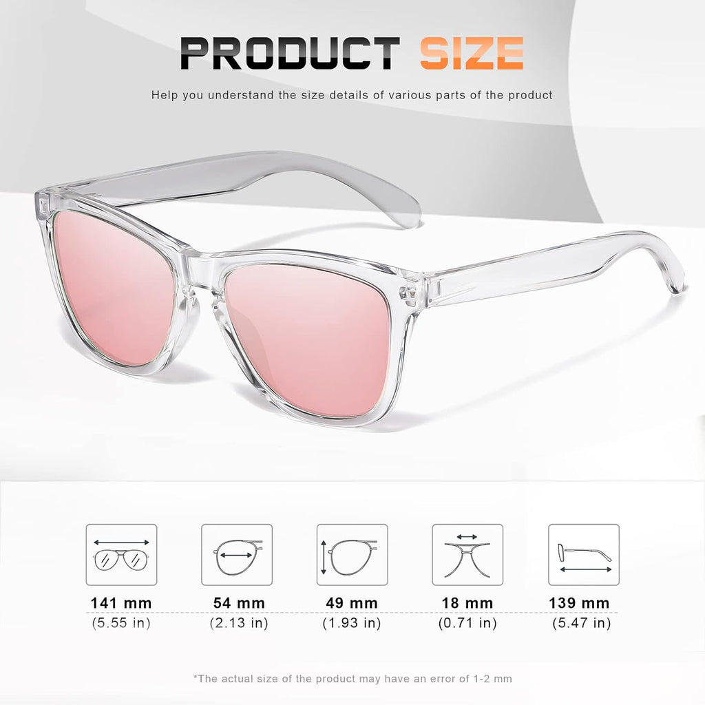 DANAMY Women's Polarized Mirrored Sunglasses - In use