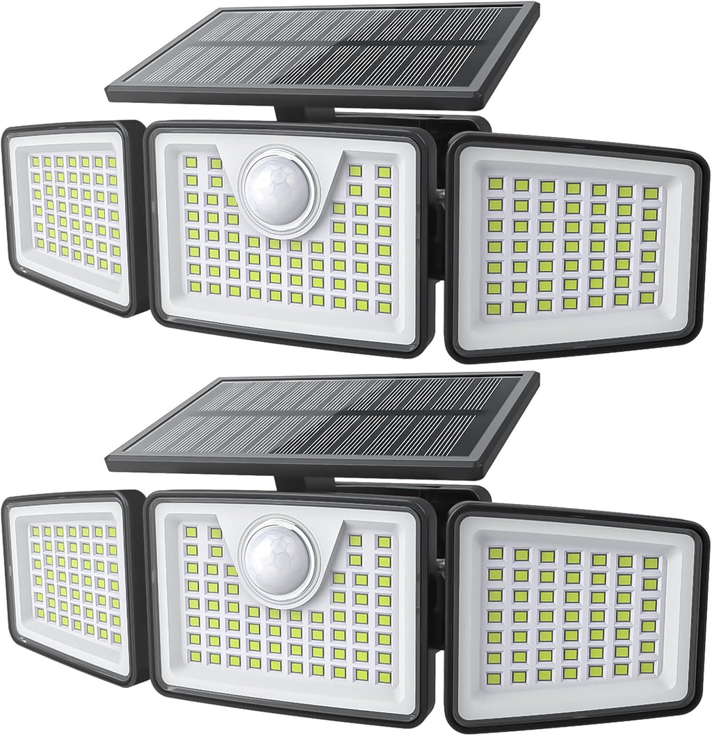 daphino 2500LM Solar Motion Sensor Lights, 2 Pk