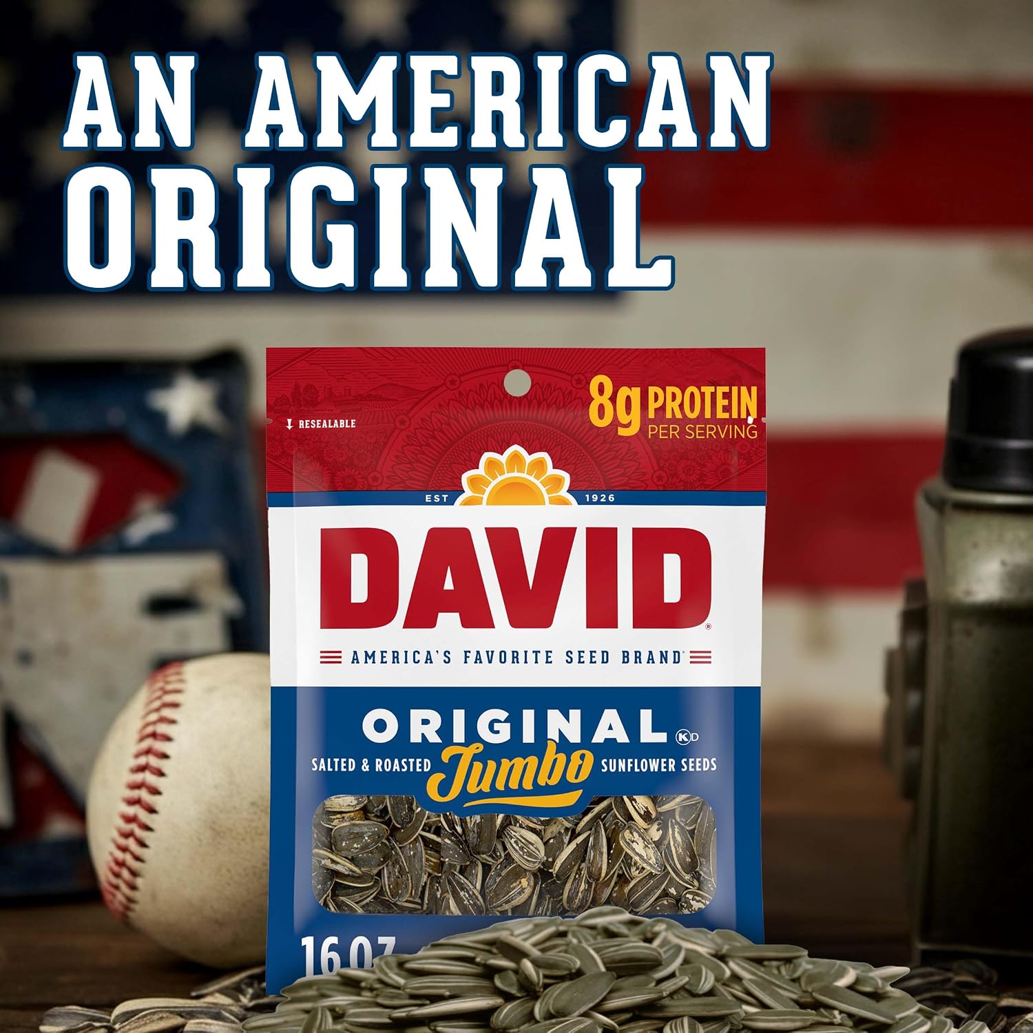 David Jumbo Sunflower Seeds, Original, 16 oz - In use