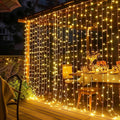 Dazzle Bright 300 LED Curtain Lights, Warm White