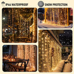 Dazzle Bright 300 LED Curtain Lights, Warm White - Packaging