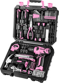 DEKOPRO 126-Pc Tool Set with Pink Cordless Drill