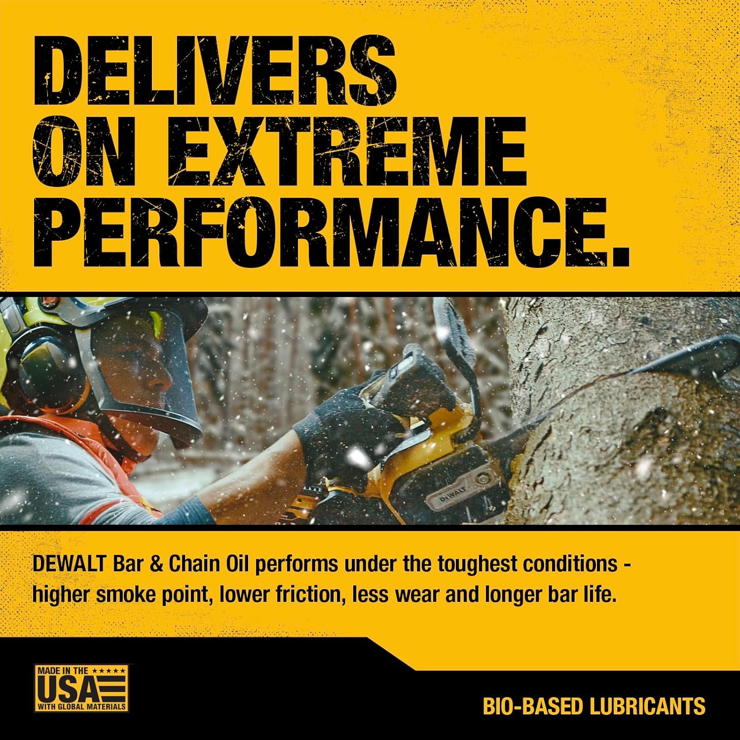 DEWALT Biodegradable Bar and Chain Oil, 16 oz - Detail view
