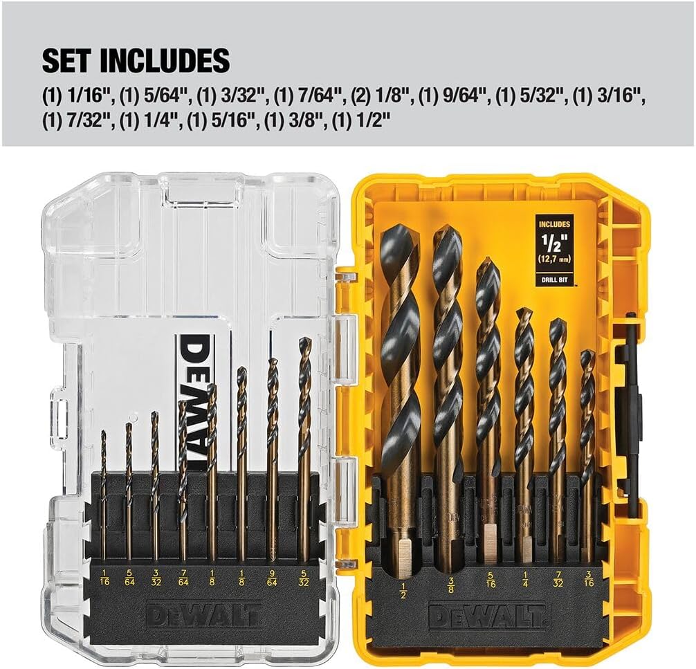DEWALT 14-Pc Drill Bit Set, Split Point (DWA1184) - Detail view