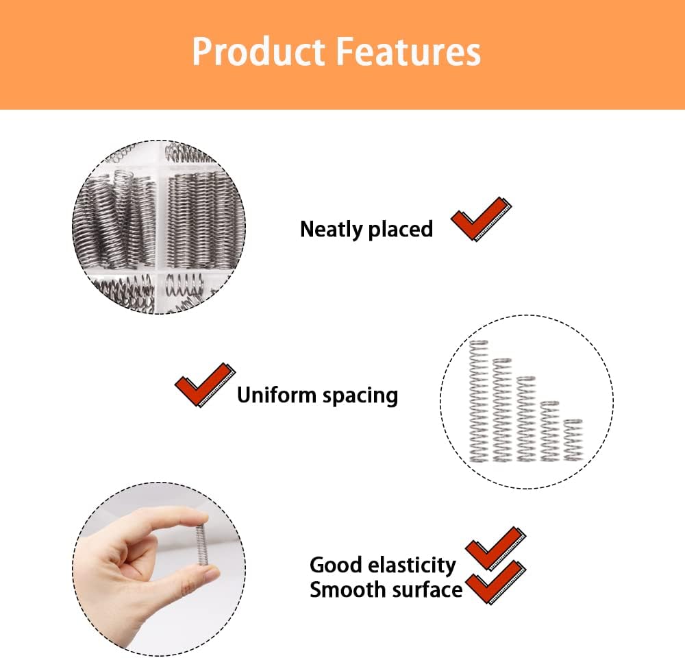 Dianrui 300-Pc Compression Spring Assortment Kit - Close-up