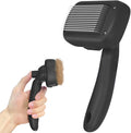 Dipoo Self-Cleaning Pet Shedding Brush, Black