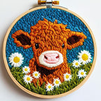 DIY Punch Needle Kit Highland Cow 20x20cm