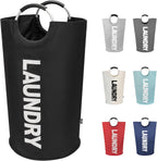 DOKEHOM 90L Collapsible Laundry Basket Black