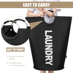 DOKEHOM 90L Collapsible Laundry Basket Black - Close-up