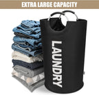 DOKEHOM 90L Collapsible Laundry Basket Black - Size reference