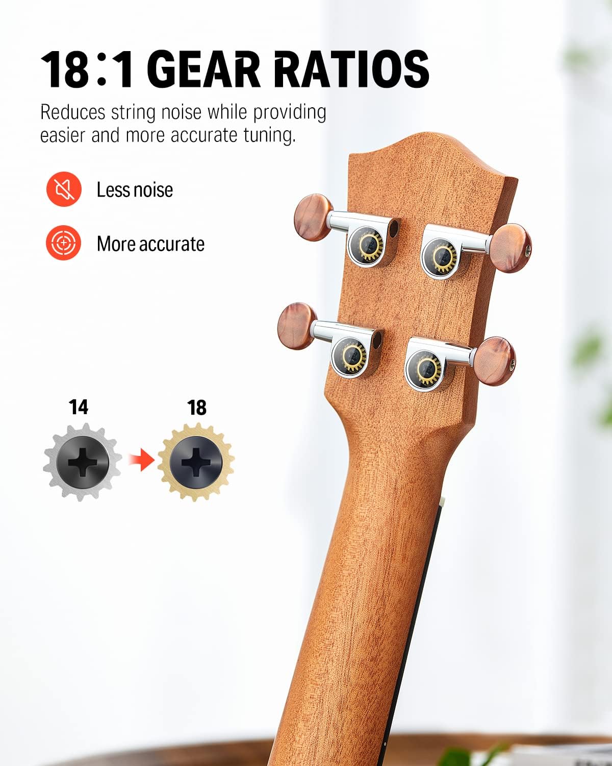 Donner Concert Ukulele 23in Beginner Kit - Close-up