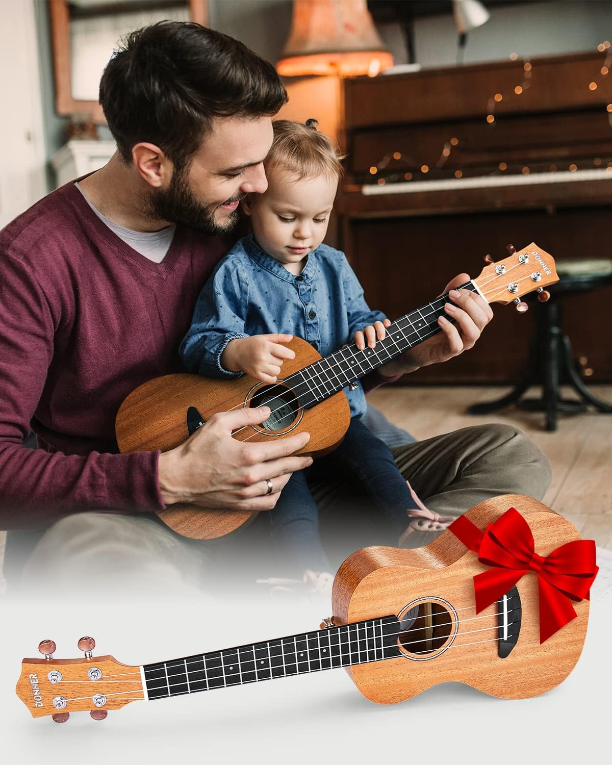 Donner Concert Ukulele 23in Beginner Kit - Additional view