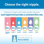 Dr. Brown's Level 2 Silicone Nipple 6-Pack - Size reference