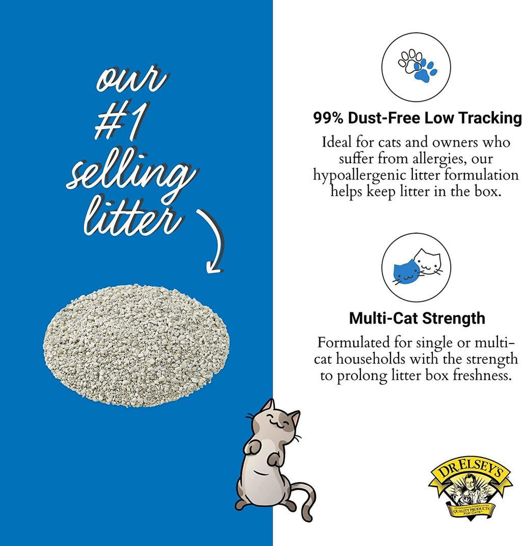 Dr. Elsey's Ultra Unscented Cat Litter 40lb - Packaging