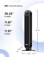 DREO Bladeless Tower Fan Quiet DC Motor - Additional view