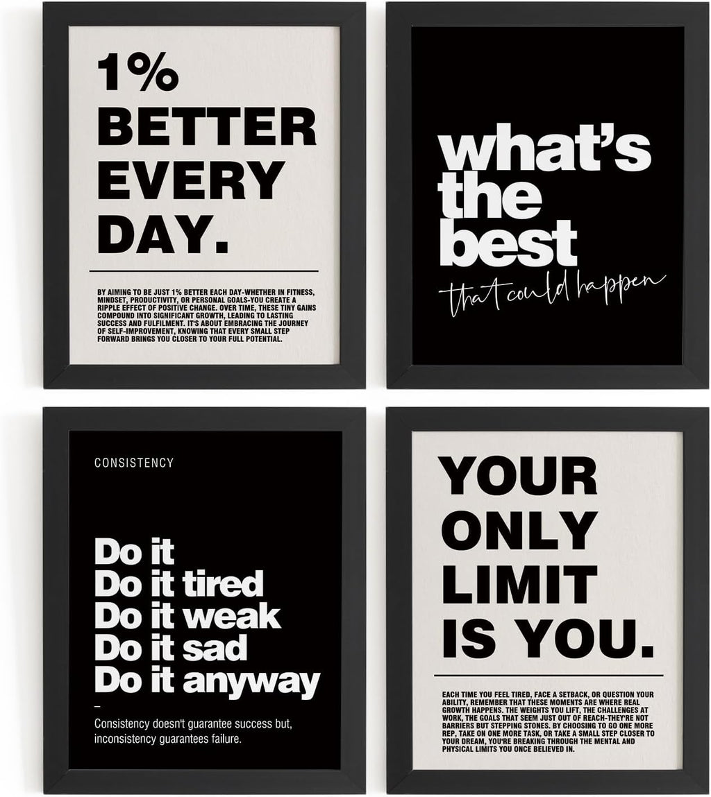 DSHFG Motivational Office Wall Art Set of 4