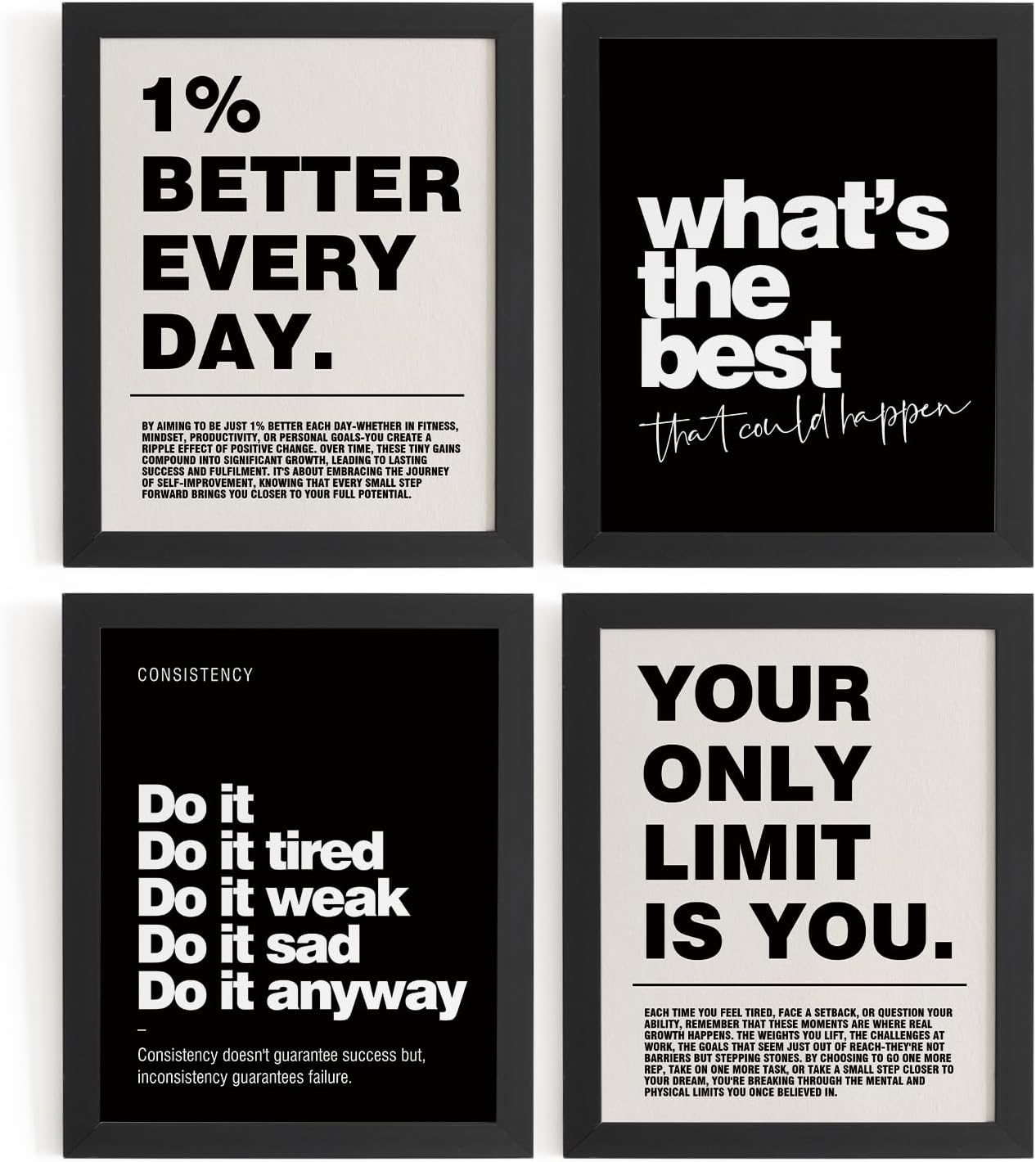 DSHFG Motivational Office Wall Art Set of 4