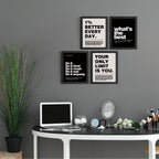 DSHFG Motivational Office Wall Art Set of 4 - Close-up