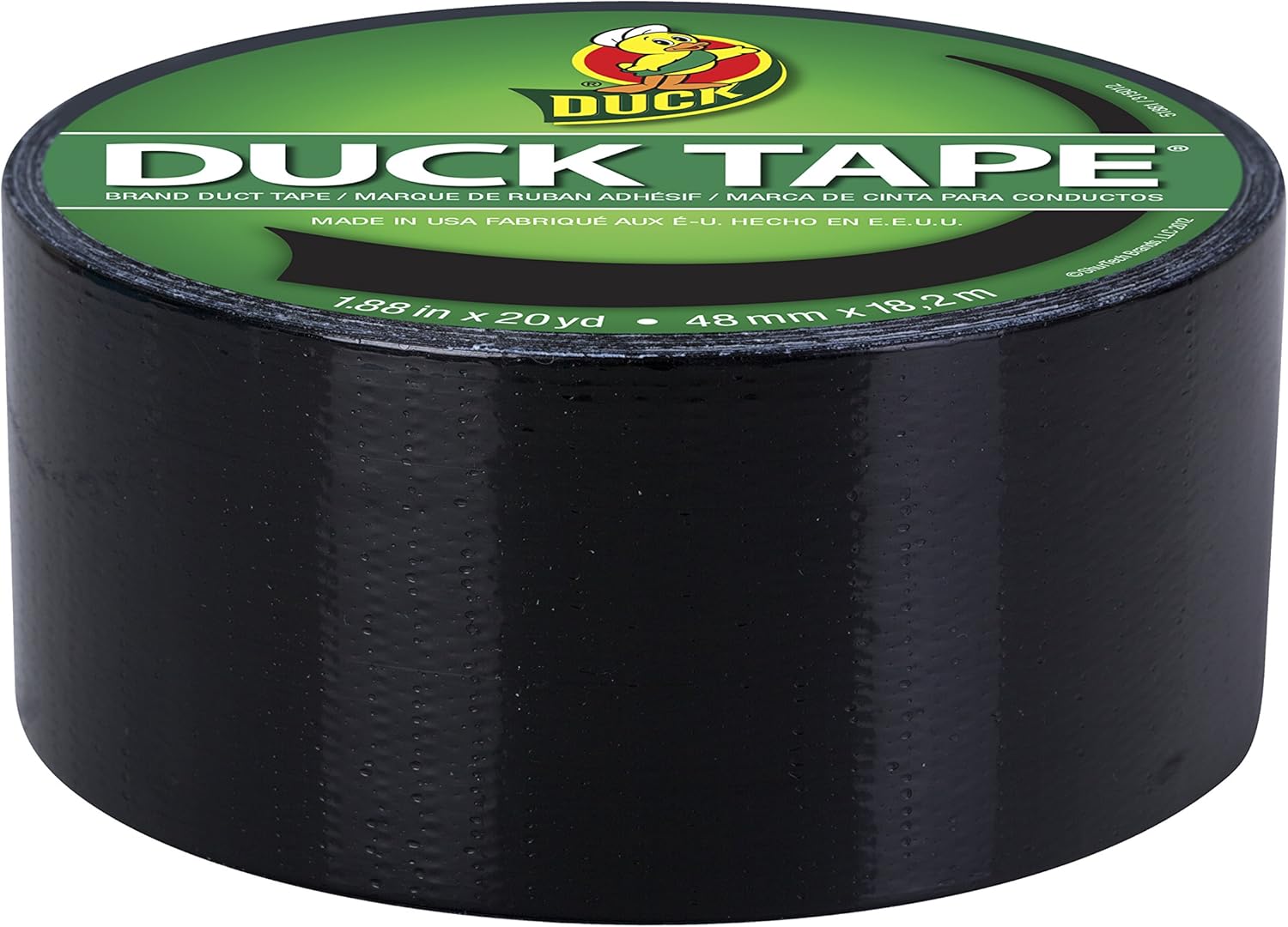 Duck Brand Black Color Duct Tape Roll - Detail view