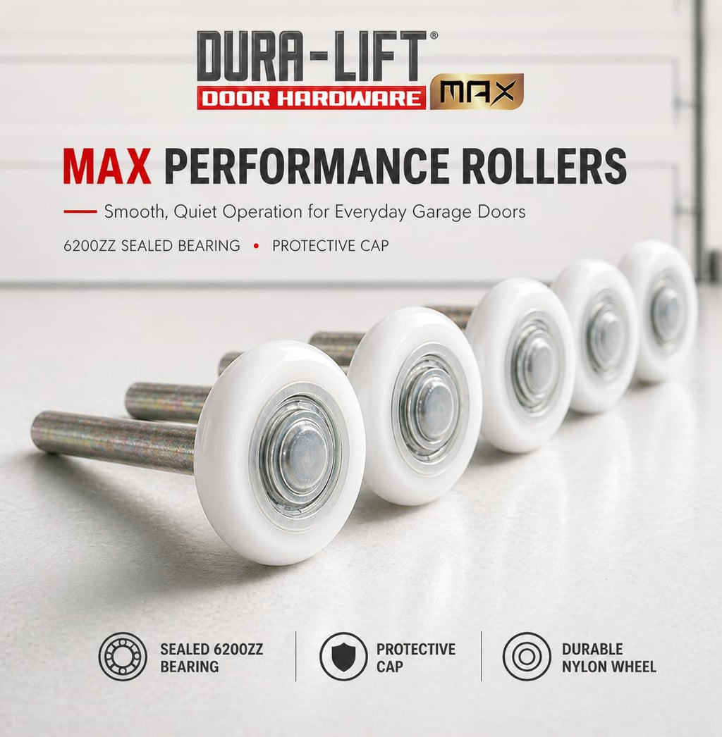 Dura-Lift 2 Inch Garage Door Roller, Pack of 10 - Size reference