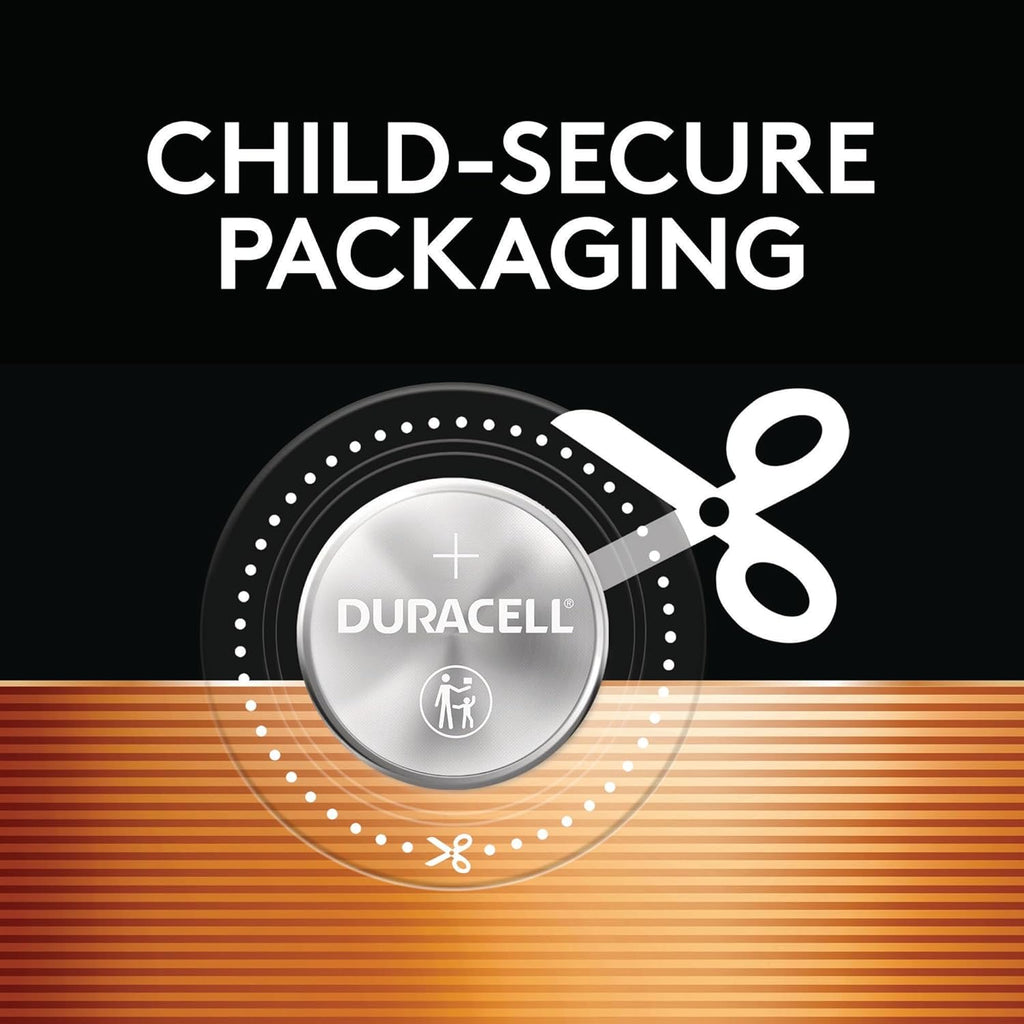 Duracell CR2032 3V Lithium Battery, 9 Count - Close-up