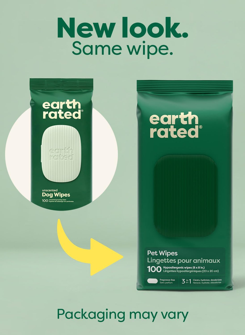 Earth Rated Pet Wipes, Unscented, 100 Ct - Detail view