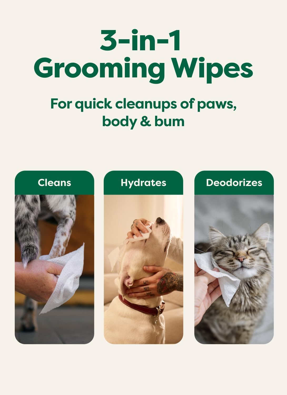 Earth Rated Pet Wipes, Unscented, 100 Ct - Close-up