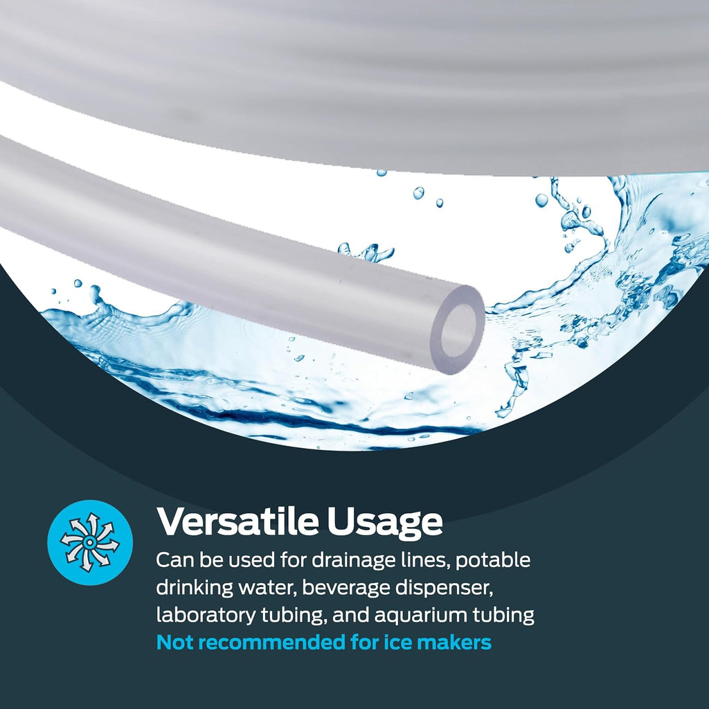 Eastman Clear Vinyl Tubing, 10 Ft, 1/2 Inch ID - Alternate angle