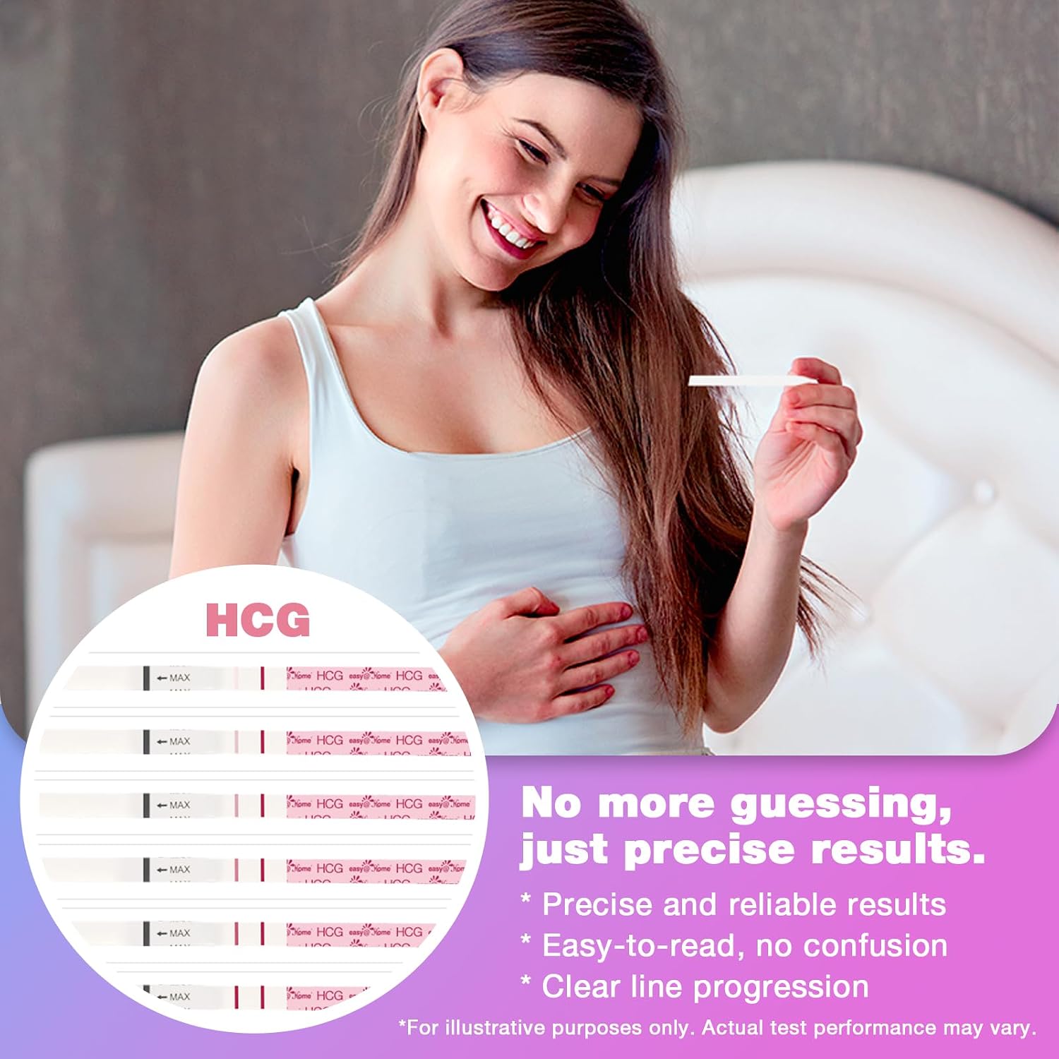Ovulation and Pregnancy Test Strip Combo Kit - Size reference