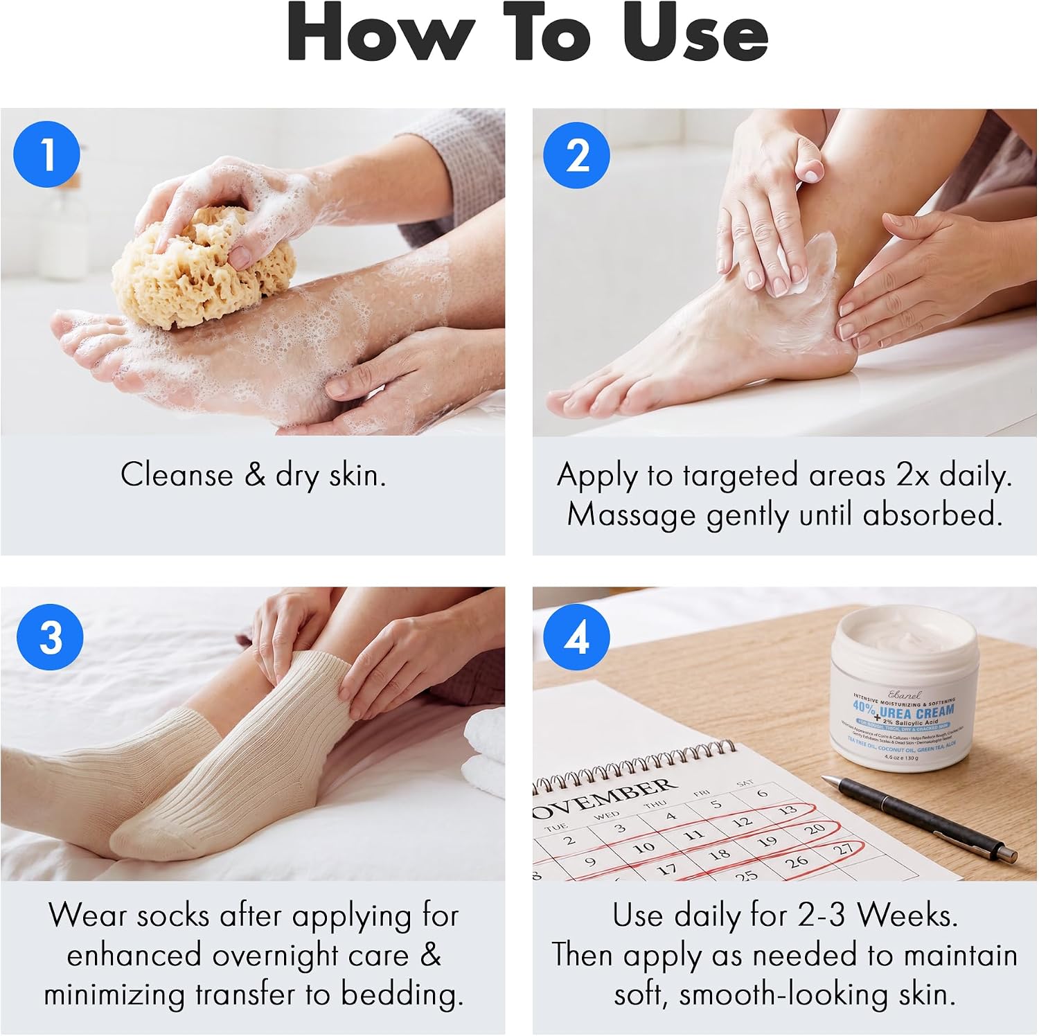Ebanel Urea 40% Cream for Cracked Feet - Packaging