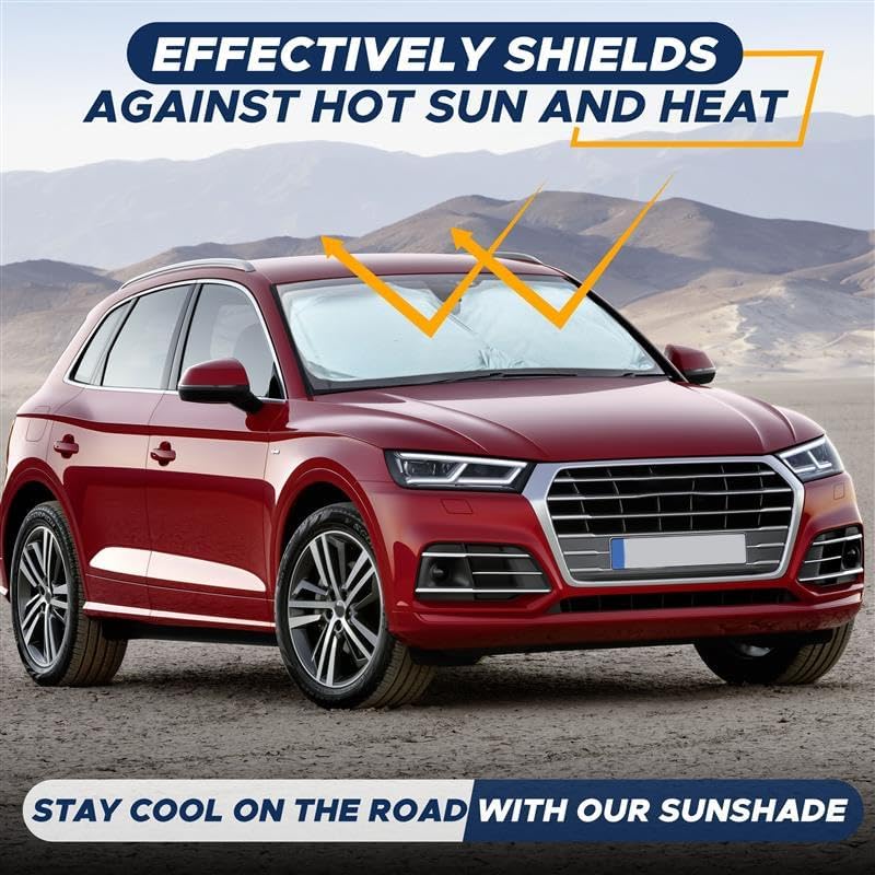 EcoNour Windshield Sunshade, Universal Fit - In use