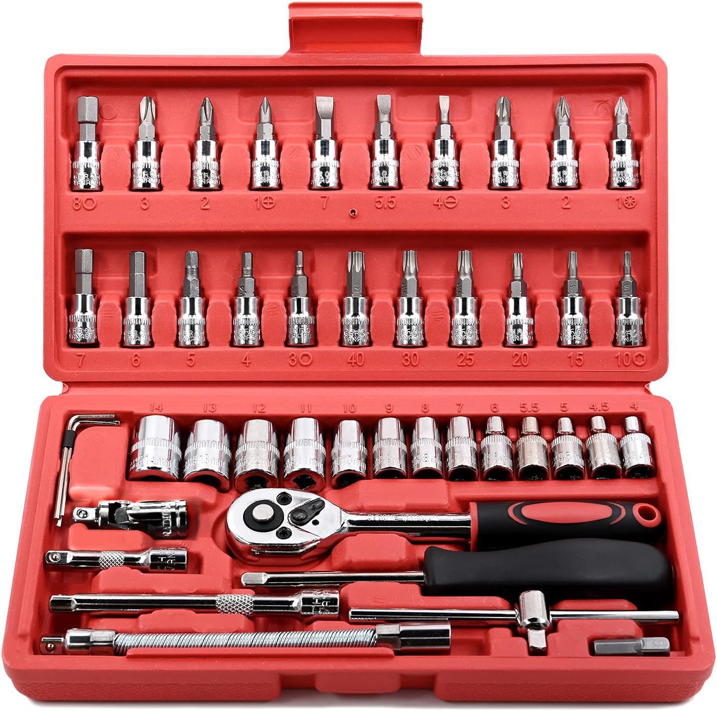 Egofine 46-Piece Socket Ratchet Wrench Set