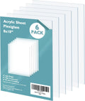 Egofine Clear Acrylic Plexiglass Sheets, 6 Pack