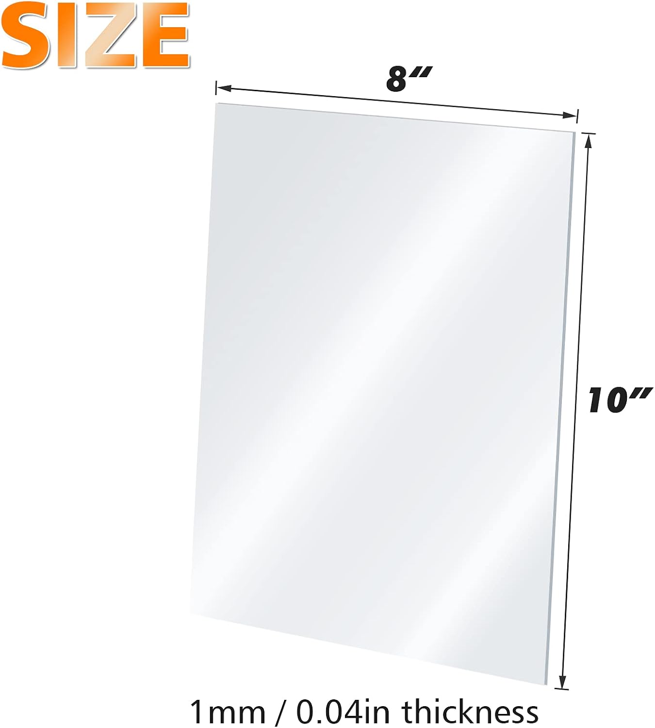 Egofine Clear Acrylic Plexiglass Sheets, 6 Pack - Detail view