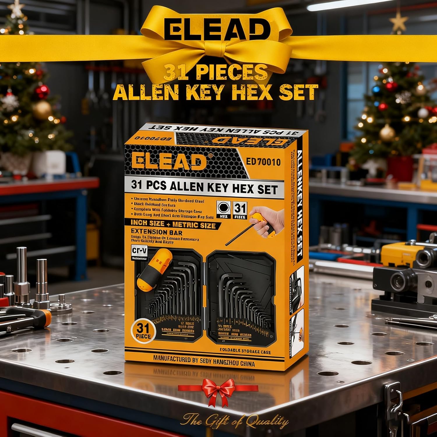 ELEAD 31-Piece Hex Key Set, SAE and Metric - Feature highlight