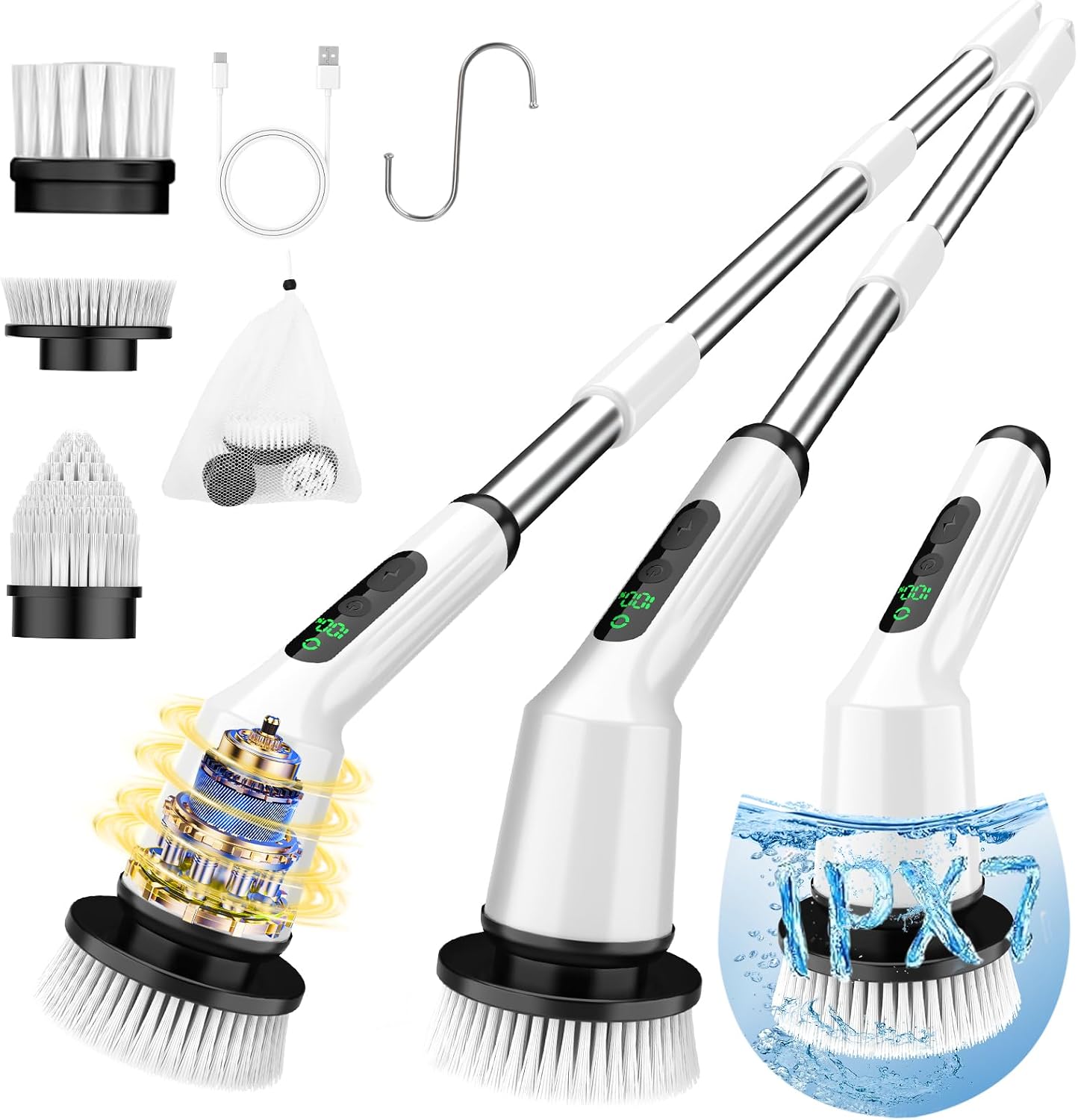 CTMAST Electric Spin Scrubber, IPX7 Waterproof