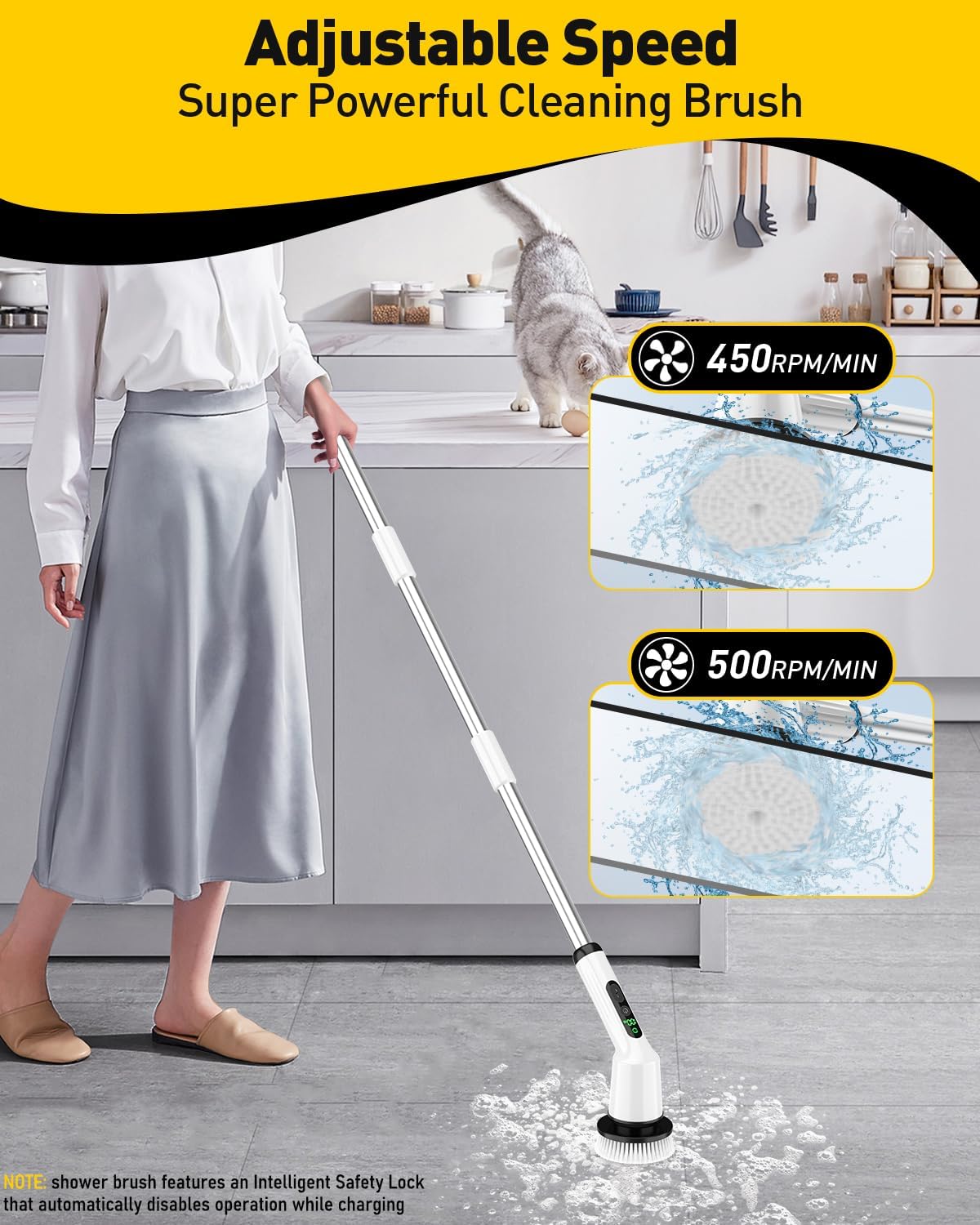 CTMAST Electric Spin Scrubber, IPX7 Waterproof - Alternate angle
