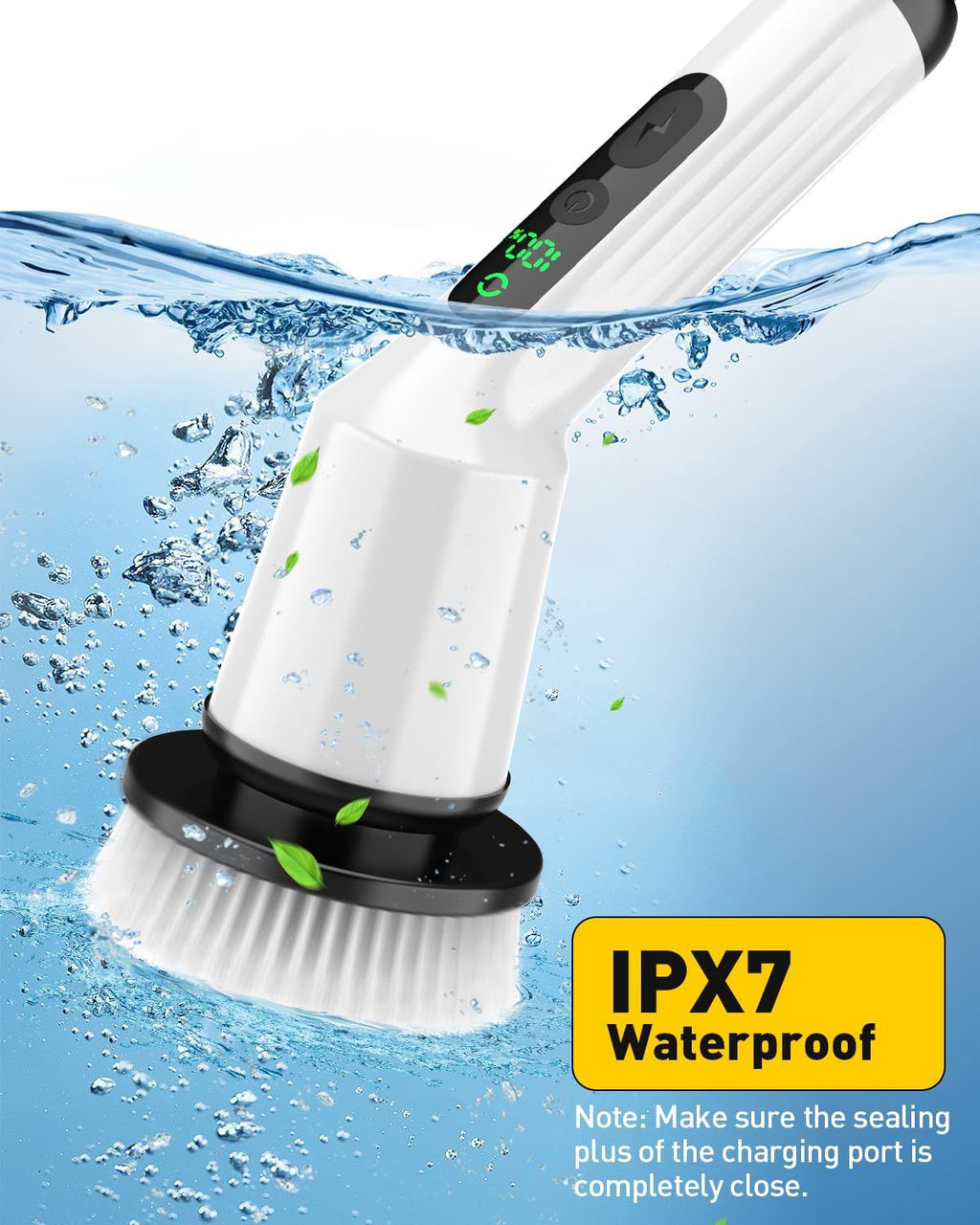CTMAST Electric Spin Scrubber, IPX7 Waterproof - In use