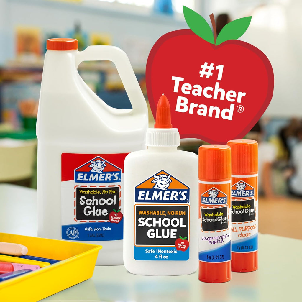 Elmer's Purple Glue Sticks, 30 Count Bulk Pack - In use