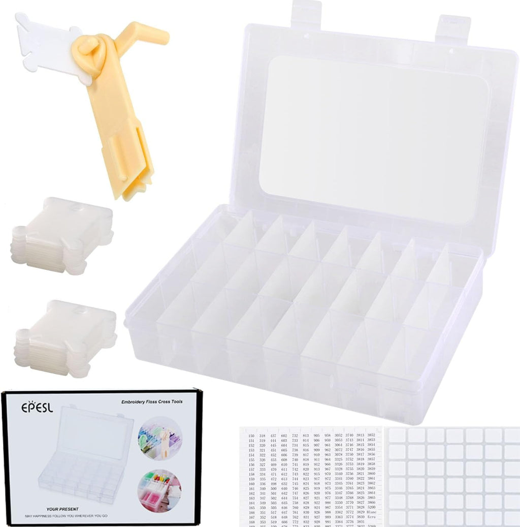 Embroidery Floss Organizer with Bobbin Winder